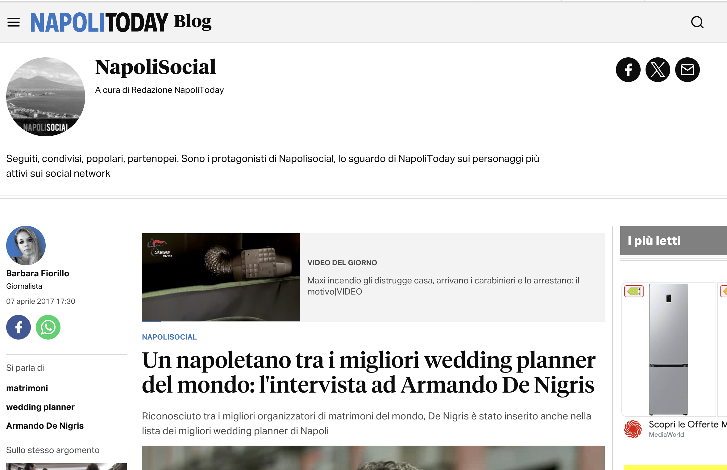 Un italiano tra i migliori wedding planner del mondo